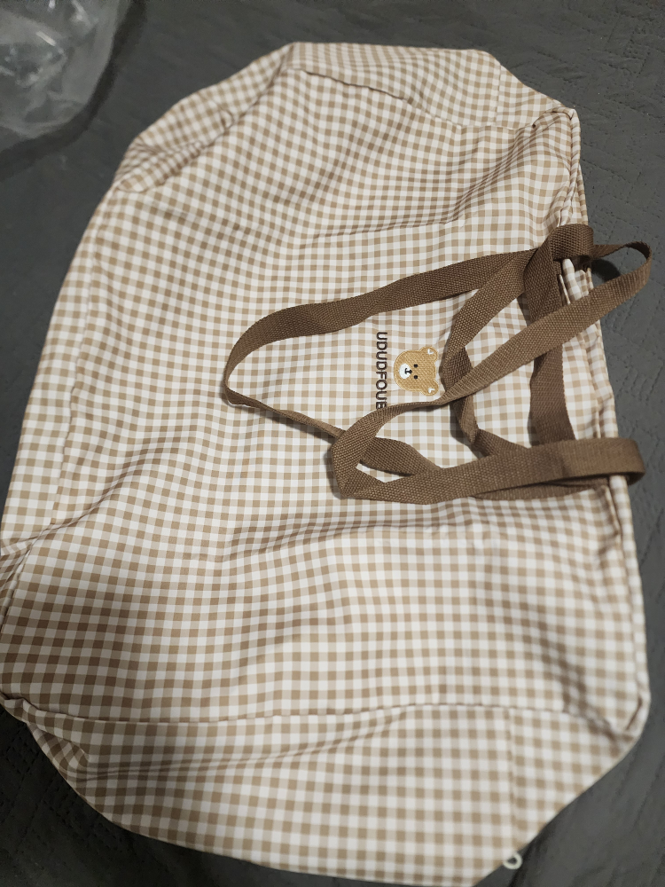 Gingham maternity bag or women luggage bag - photo 4