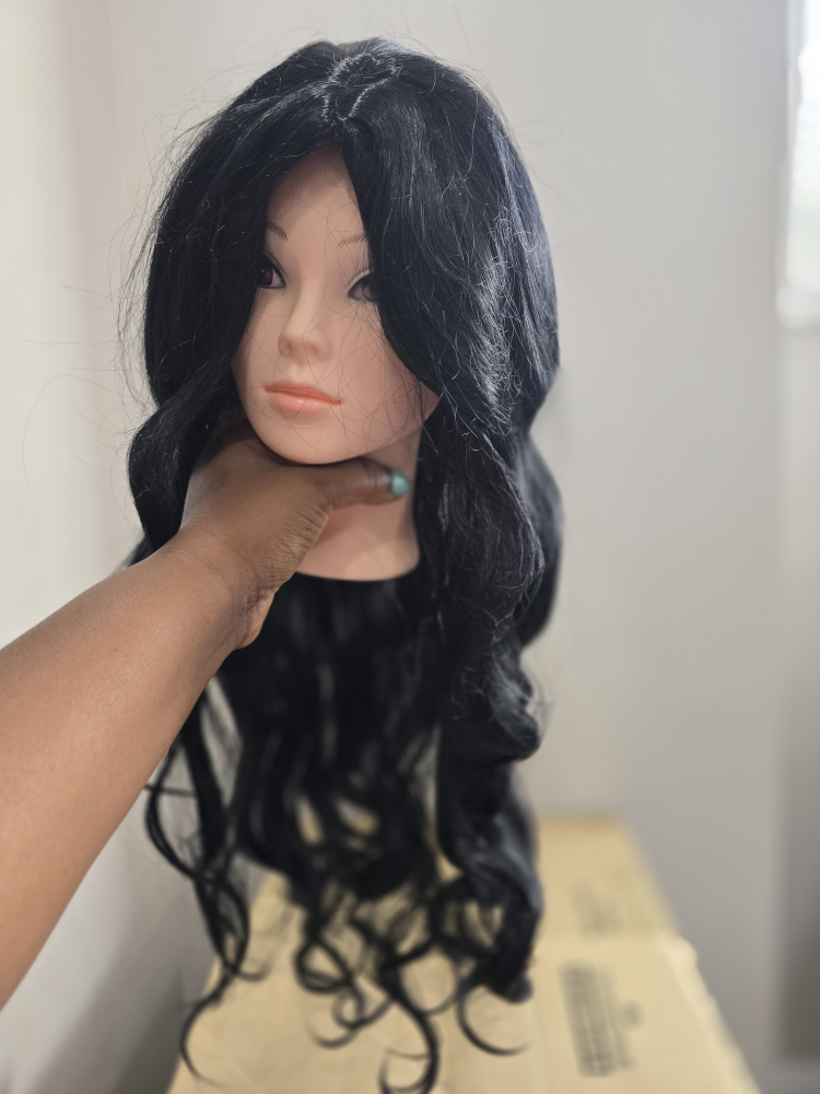 Black Long Wavy Wig - photo 2