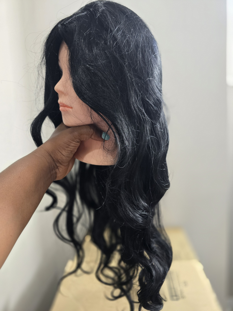 Black Long Wavy Wig - photo 3