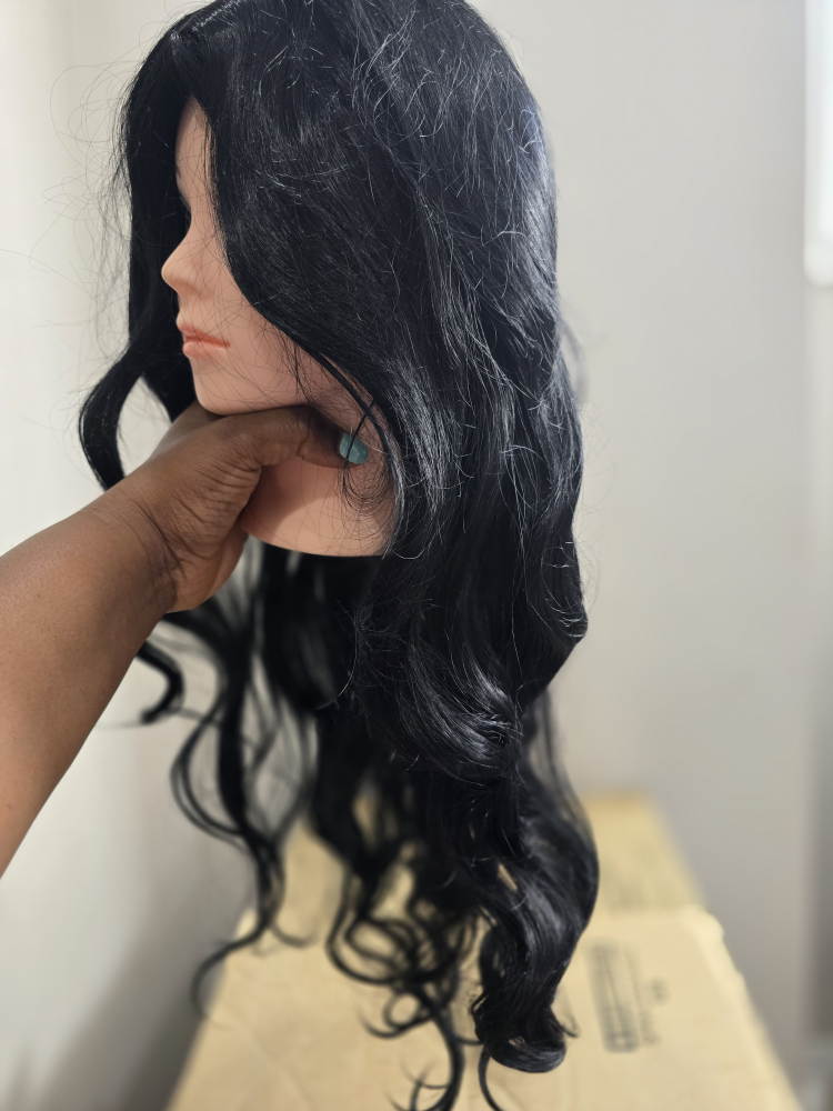 Black Long Wavy Wig - photo 4