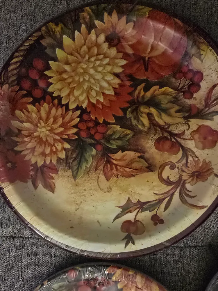 #Sale Fall Harvest Paper Plates - set of 60 pieces image indicator(3)