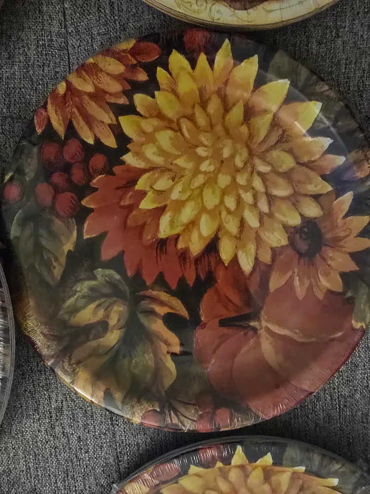 #Sale Fall Harvest Paper Plates - set of 60 pieces image indicator(4)