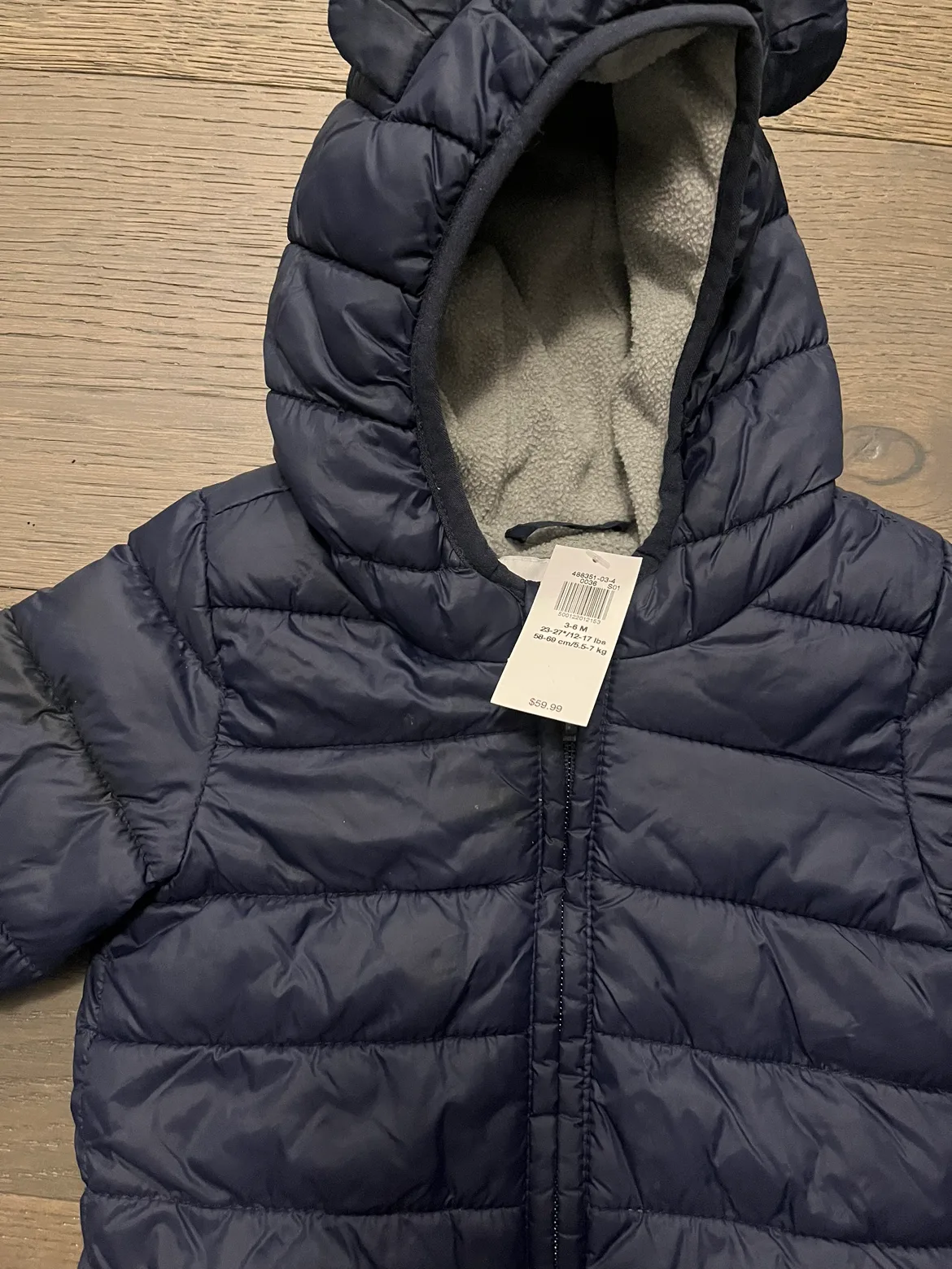 Old navy baby fall jacket sz 3-6M NWT image indicator(2)