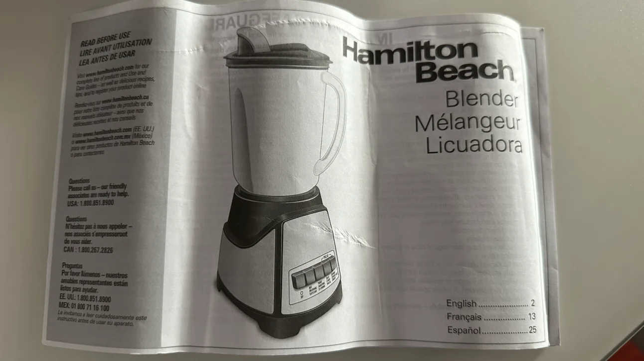 Hamilton Beach Blender glass image indicator(8)