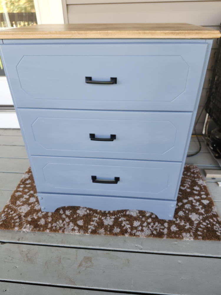 Blue Three Drawer Dresser - photo 2