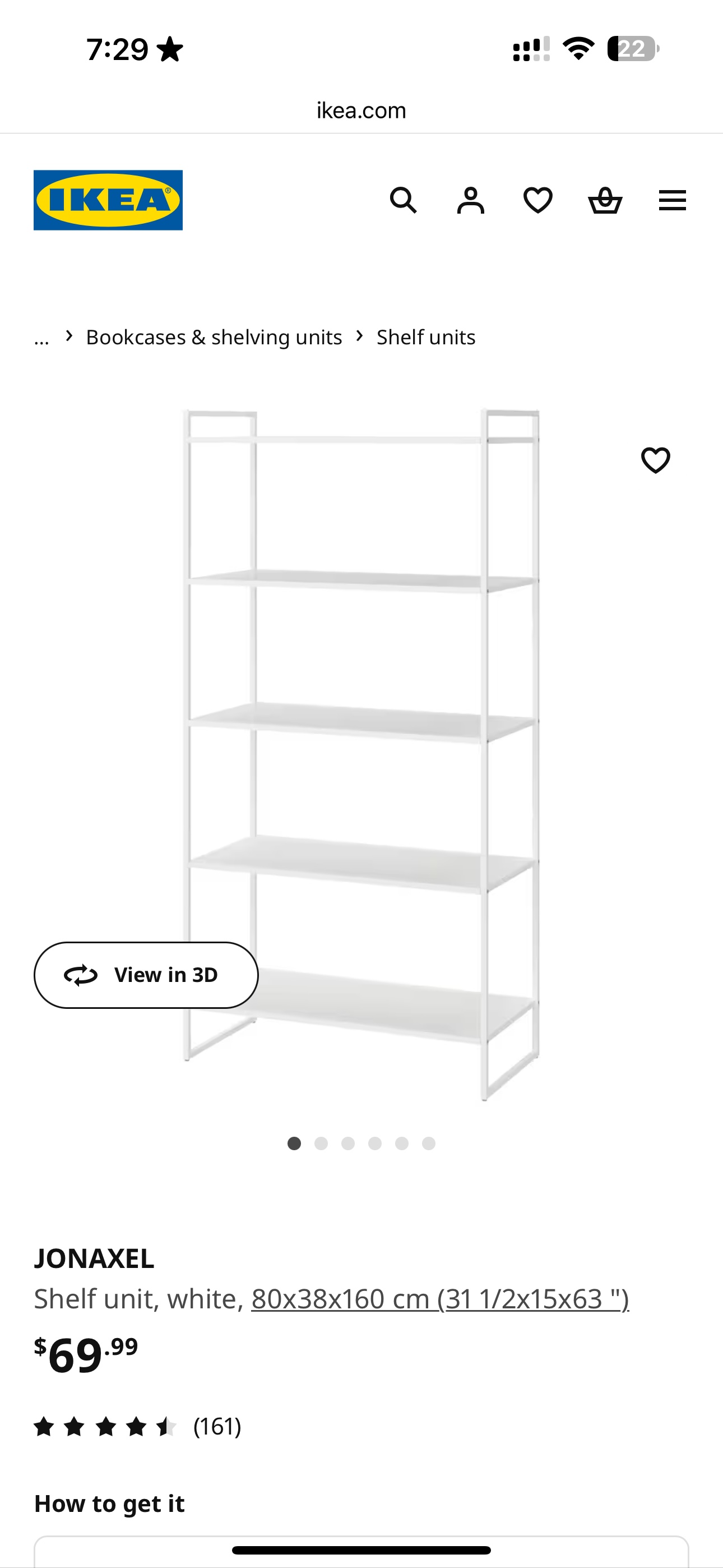 IKEA JONAXEL White Shelf Unit - photo 3