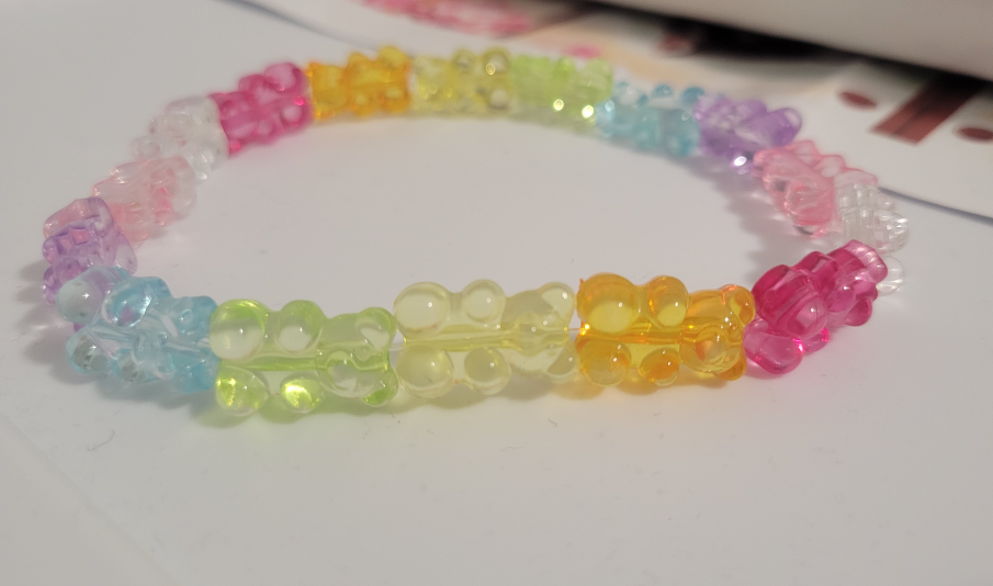 Brand New Rainbow Gummy Bear Puppy Bracelet