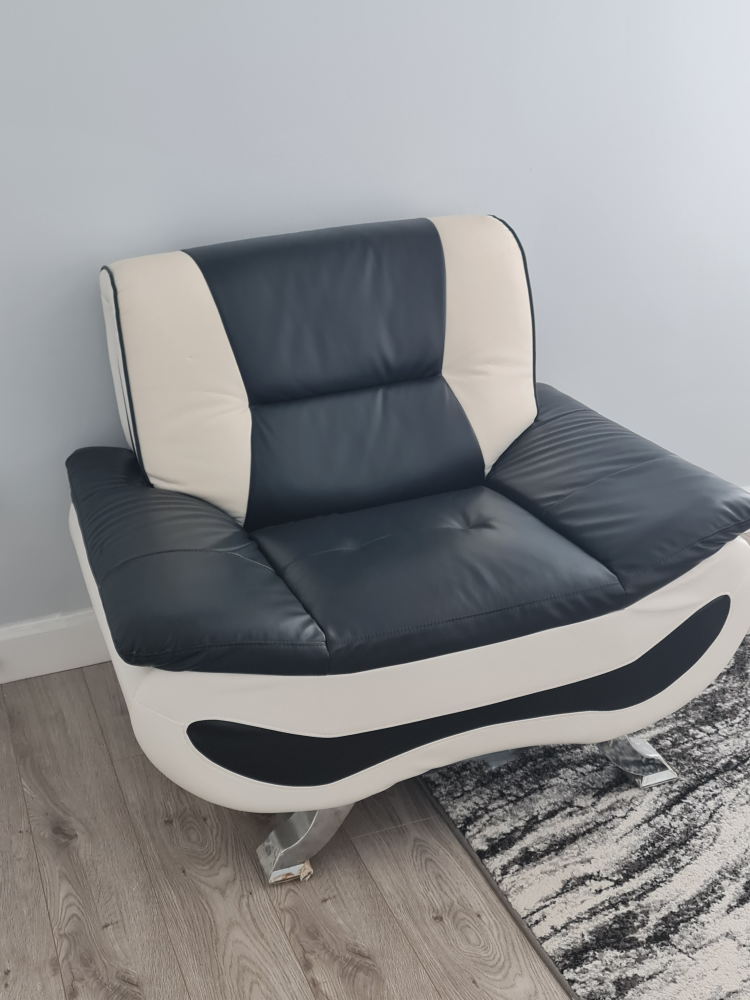 leather sofa love seat and chair - photo 2
