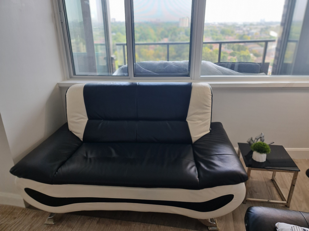 leather sofa love seat and chair - photo 4