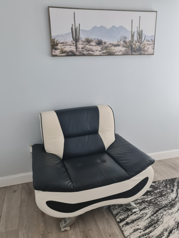 leather sofa love seat and chair - photo 5