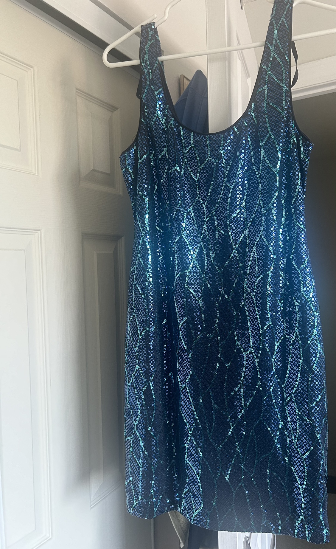 Blue Sequin Dress