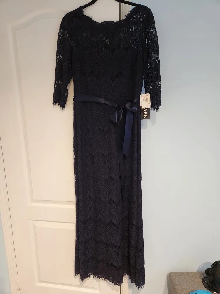 Navy Blue Lace Dress thumbnail