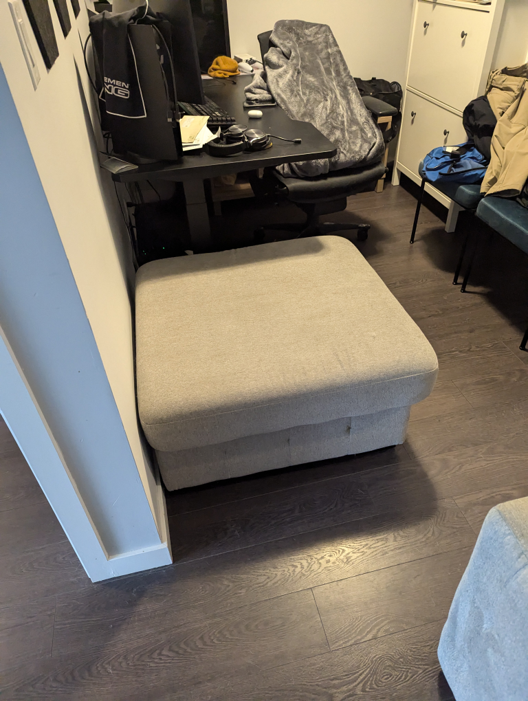 Sectional Couch with Storage Ottoman - photo 2