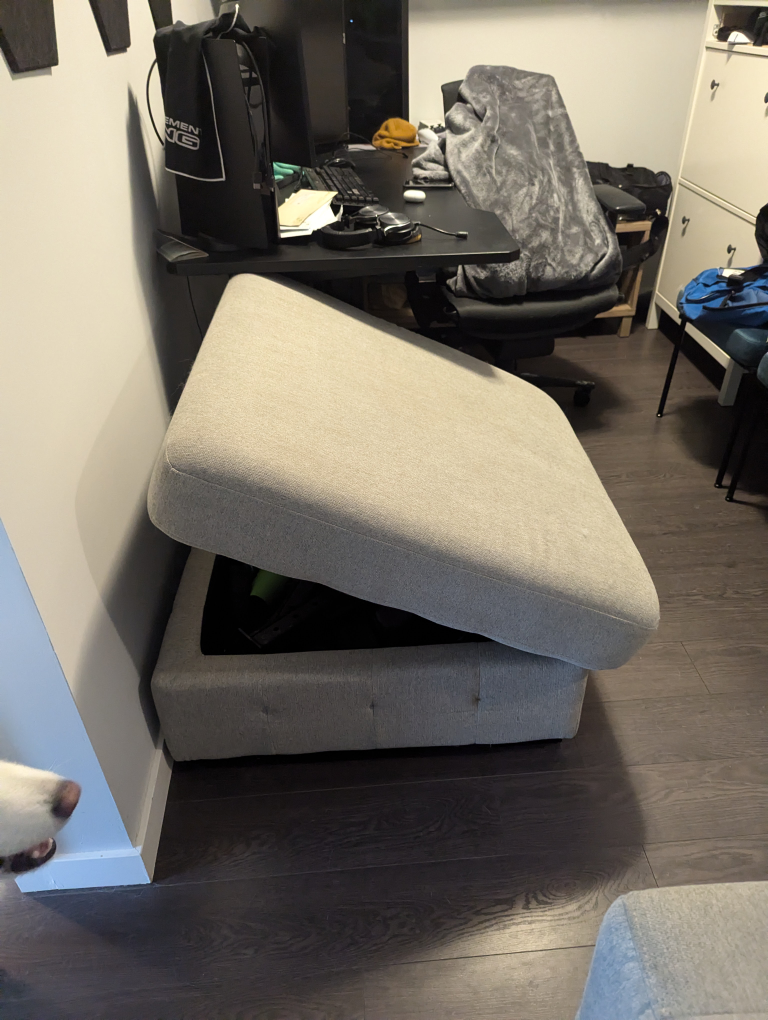 Sectional Couch with Storage Ottoman - photo 4