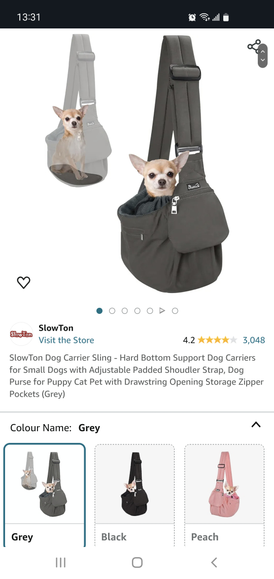 Grey Dog Carrier Sling - photo 2