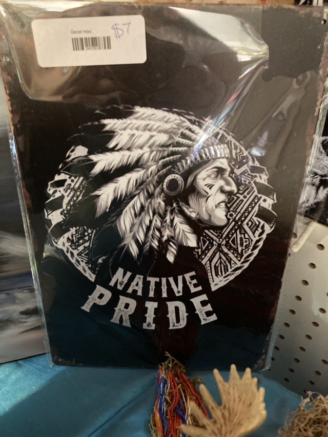 Native Pride Metal Sign