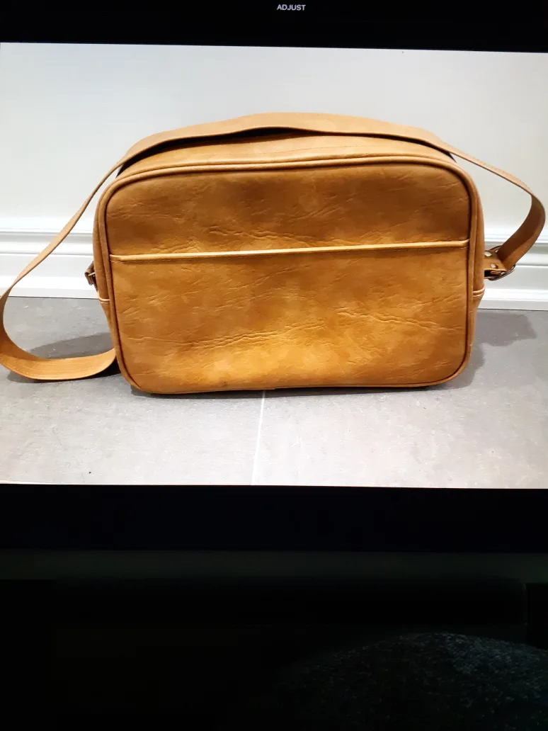Vintage Samsonite Tan Brown Faux Leather Carry On Shoulder Bag image indicator(2)