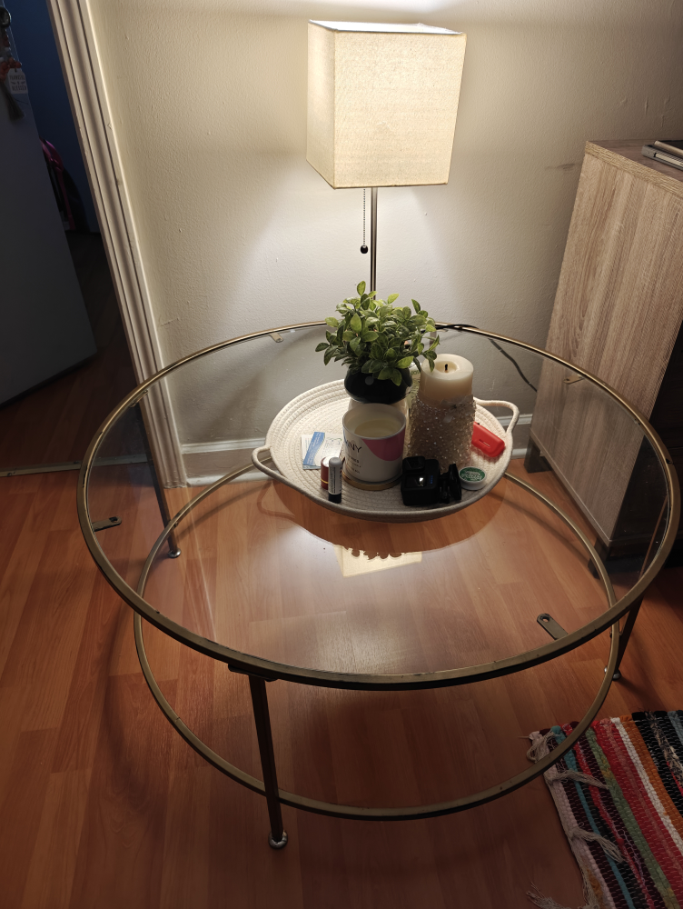 Gold Glass Coffee Table