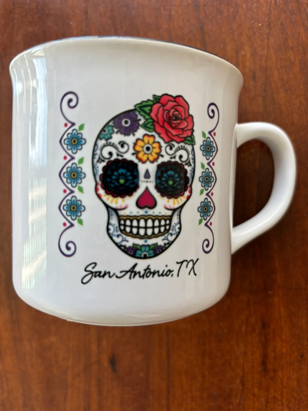 Dia de Los Muertos enamel mug Brand New image indicator(3)