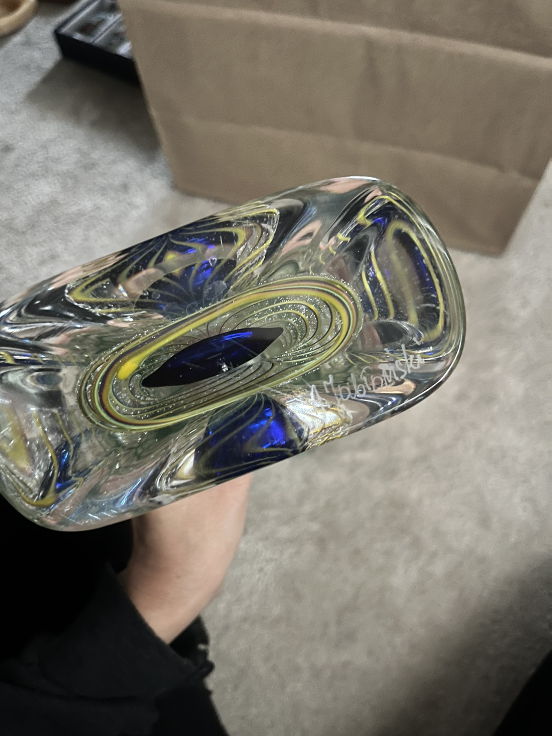 Stunning Unique Crystal Adam Jablonski Vase and signed - photo 4