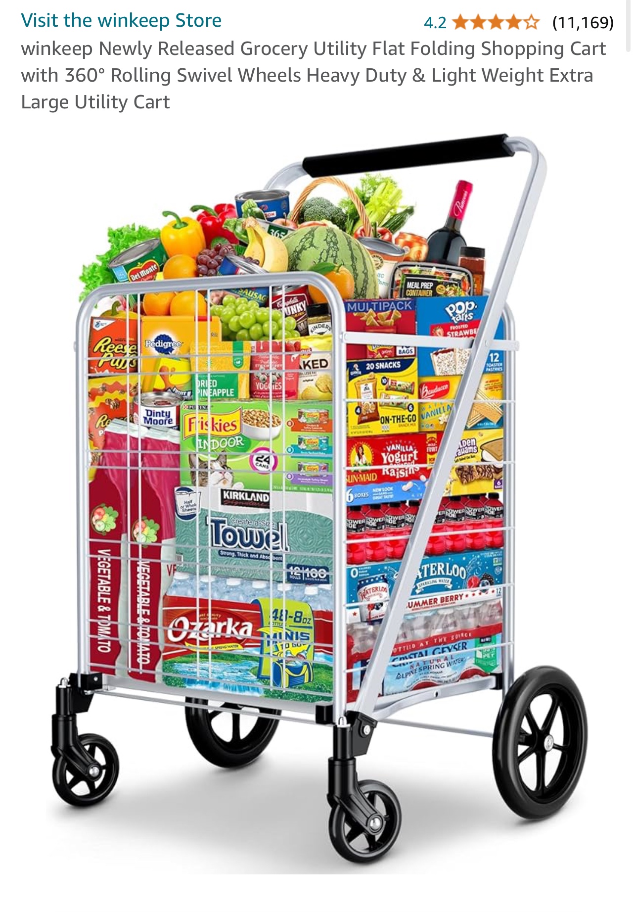 Winkkeep Folding Grocery Cart - photo 2
