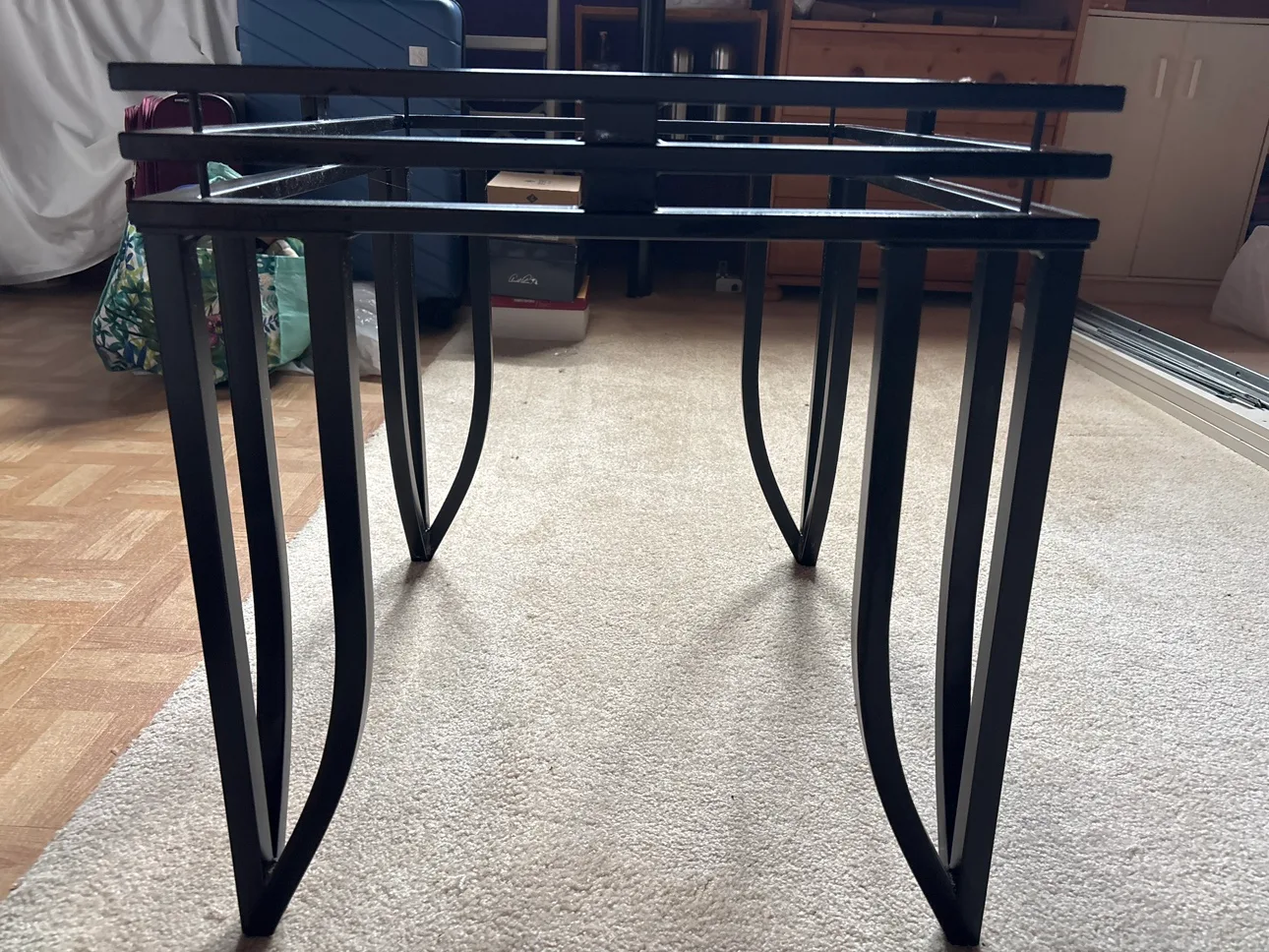 Black Glass Top Side Table image indicator(2)