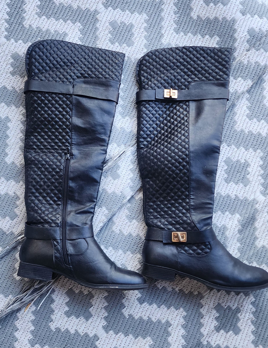 Women's Black Over the Knee Boots - Size 11 - photo 3