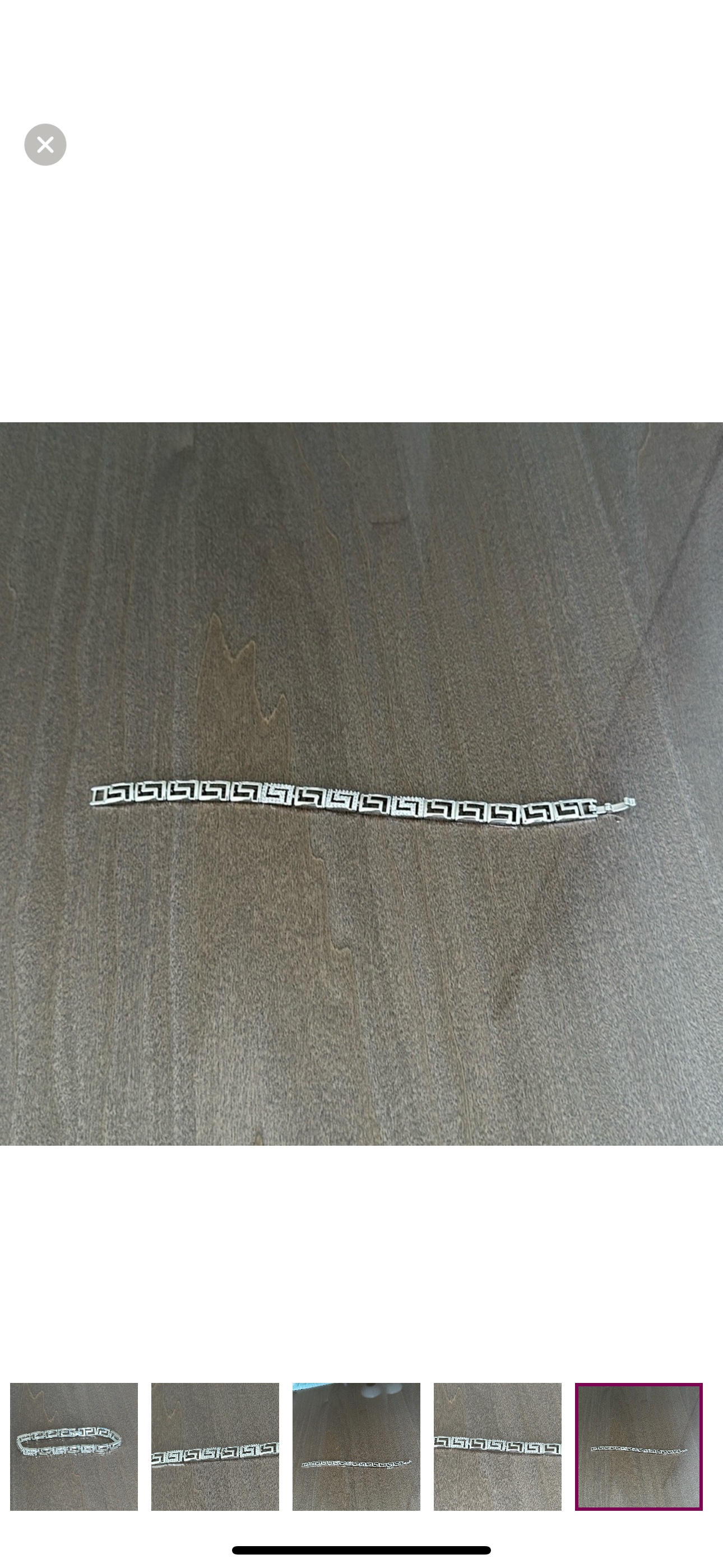 Silver Greek Key Bracelet - photo 3