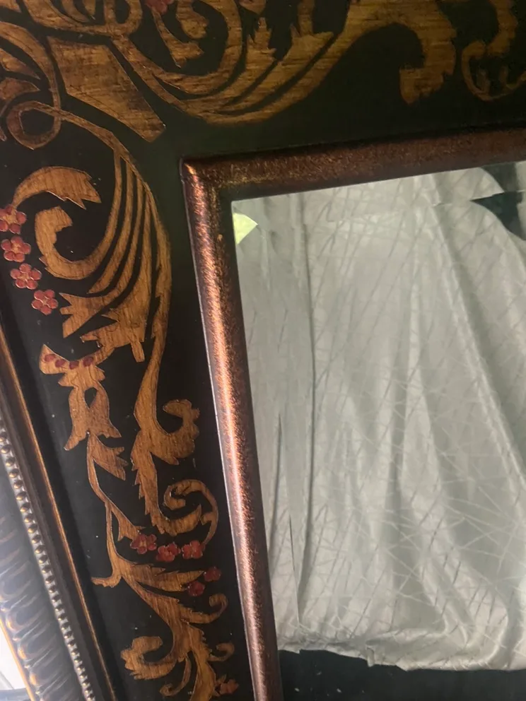 Black & Gold Large Ornate Mirror image indicator(5)