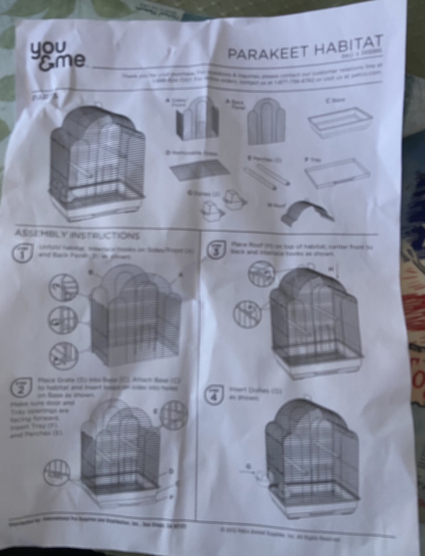 You & Me Parakeet Habitat Bird Cage - photo 5