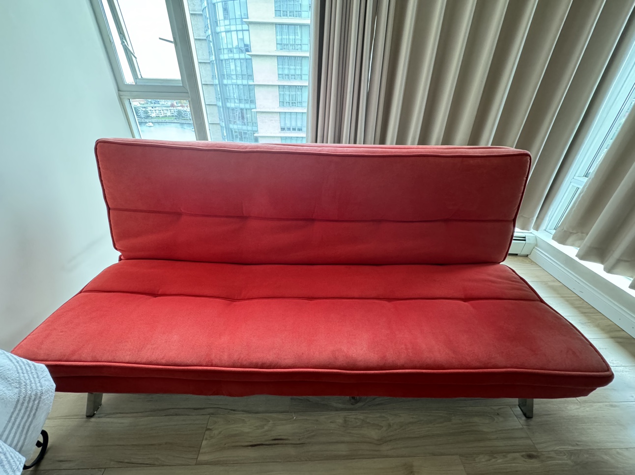 Red Futon Couch - photo 5