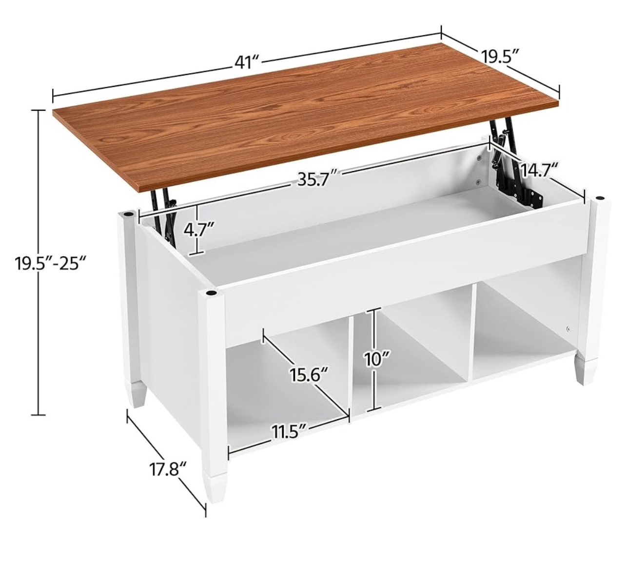 Lift Top Coffee Table With Storage - photo 3