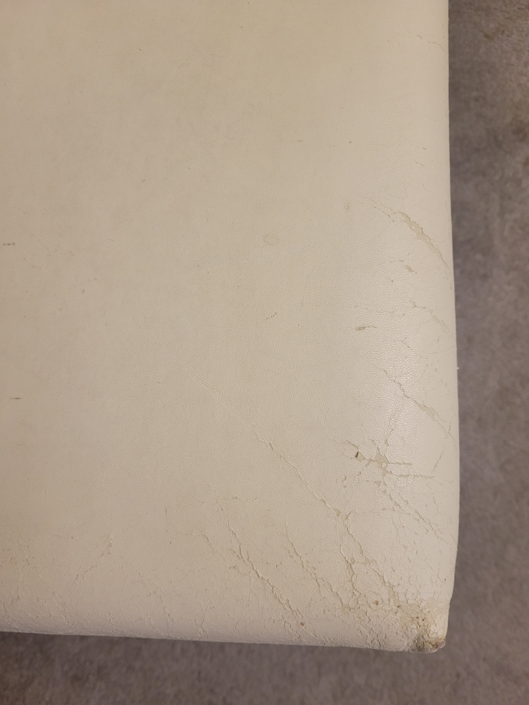 White Storage Ottoman - photo 3
