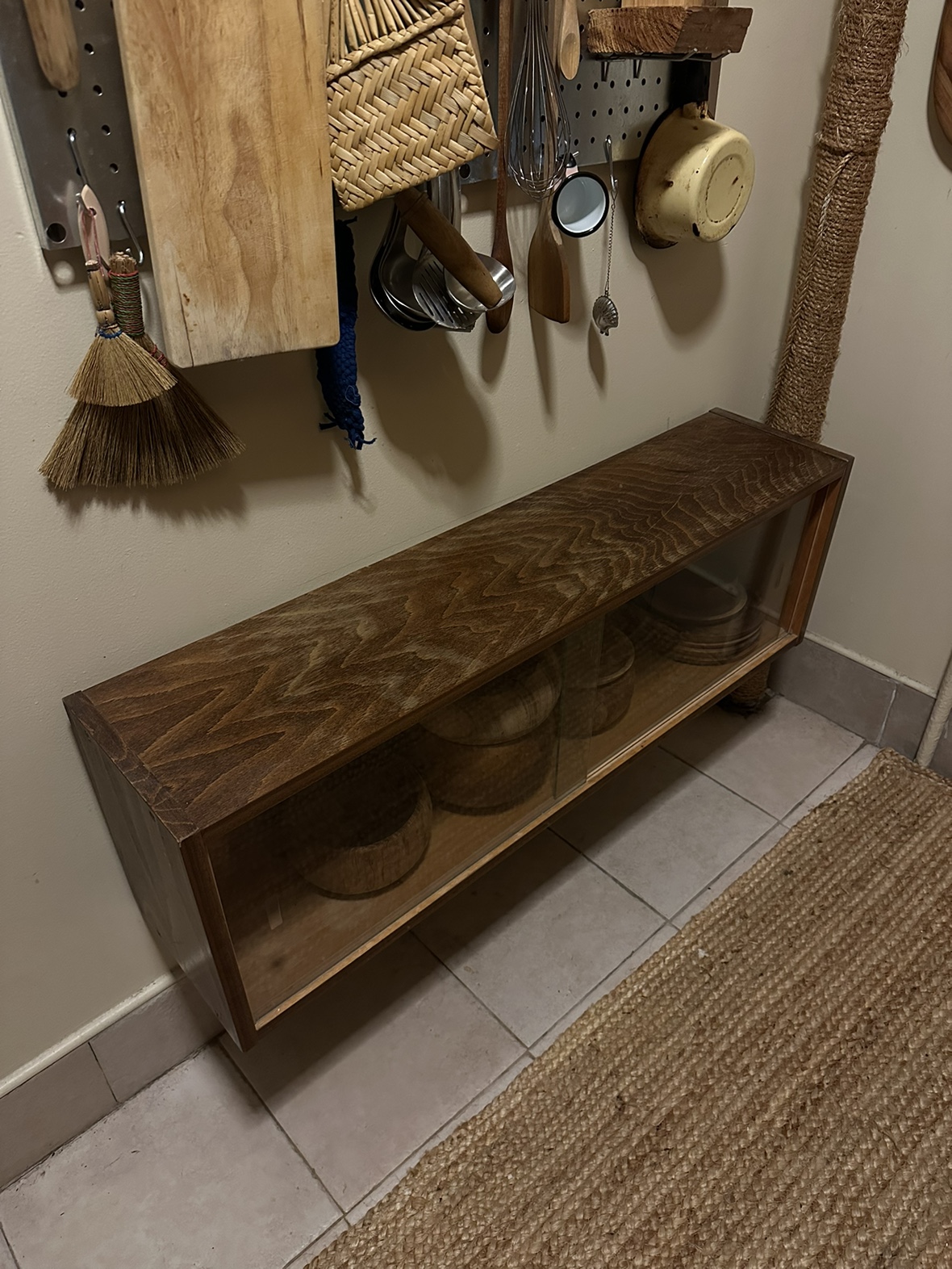 Wooden Display Cabinet with Glass Doors - photo 2