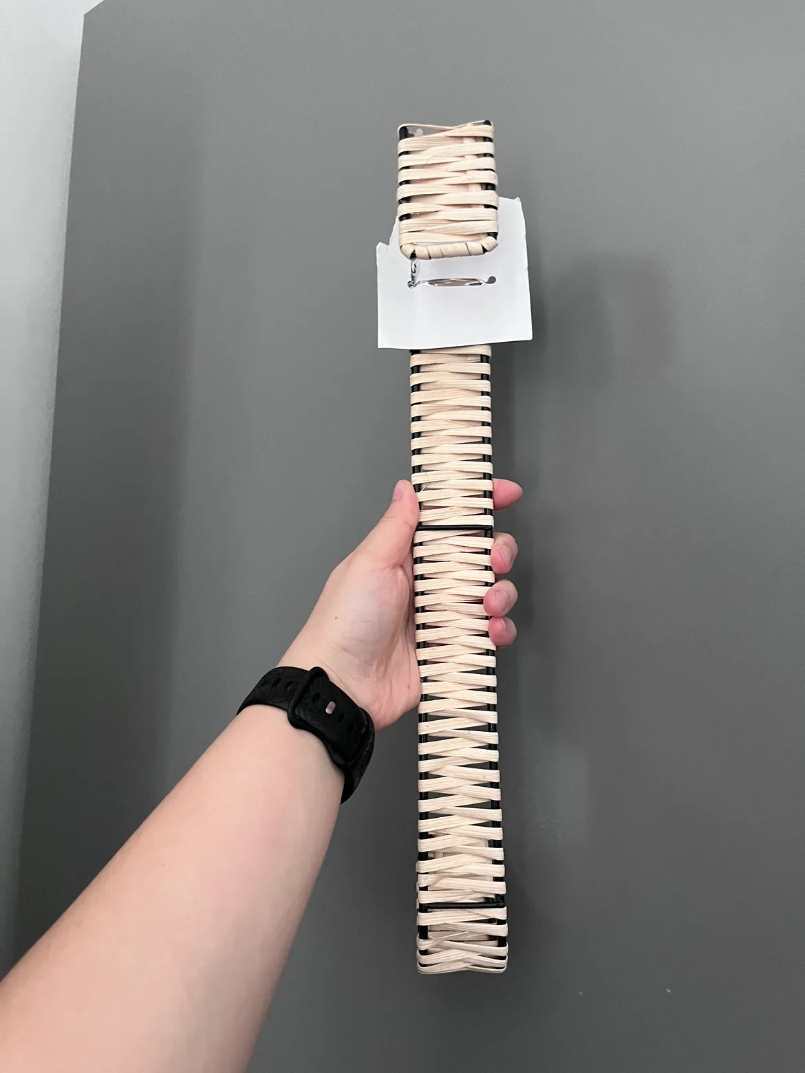 Over the Door Hook, Cream and Black Woven image indicator(3)