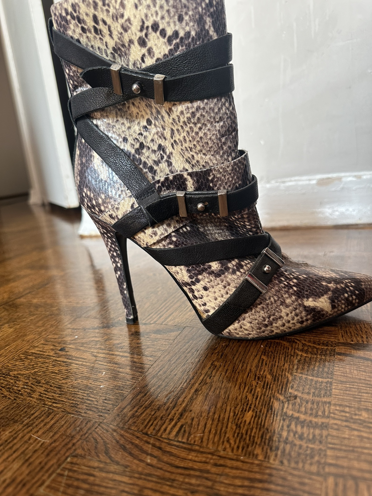 Snakeskin Ankle Boots
