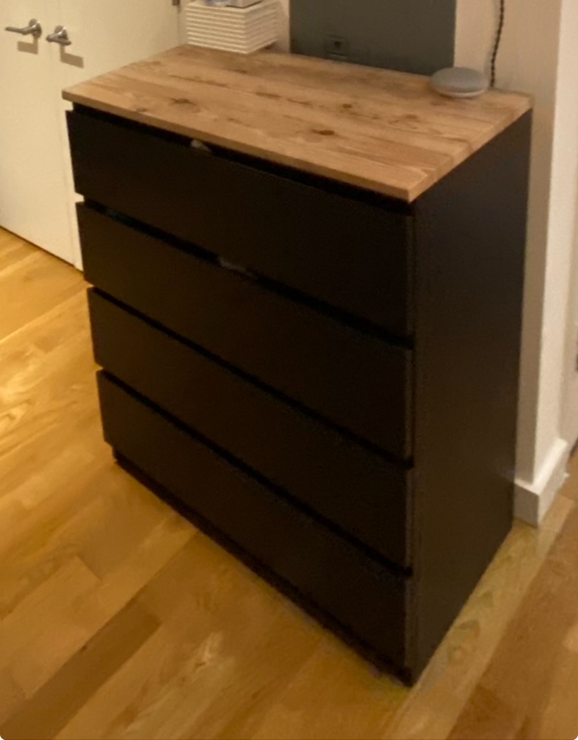 Ikea Malm 4-Drawer dresser in black