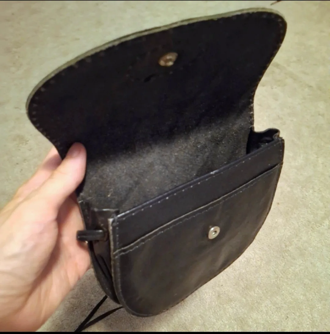 Small Black Leather Crossbody Bag image indicator(3)