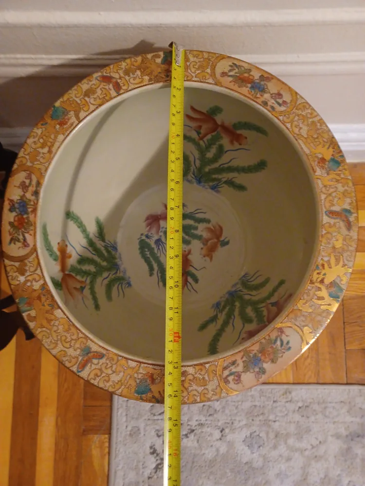 Antique Satsuma LARGE Porcelain Planter w/ stands image indicator(8)