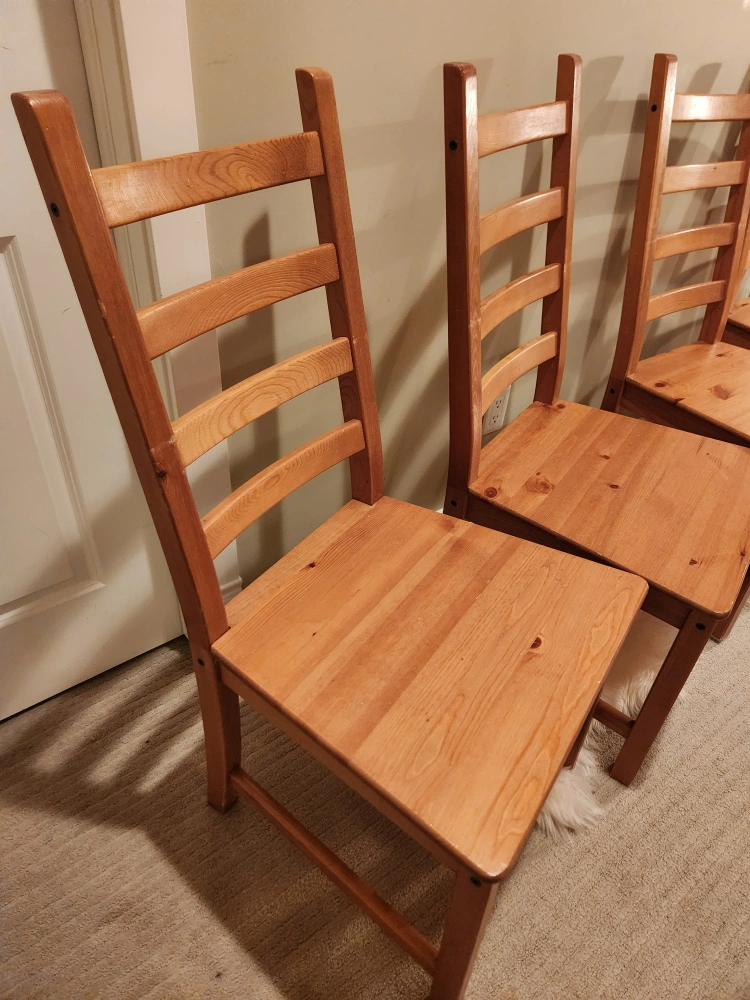 Ikea Wooden Chair Near Me Solid Wood IKEA Kaustby Chairs Plus Size