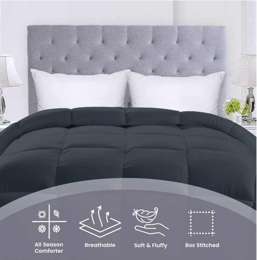 Grey Microfiber Comforter - photo 3