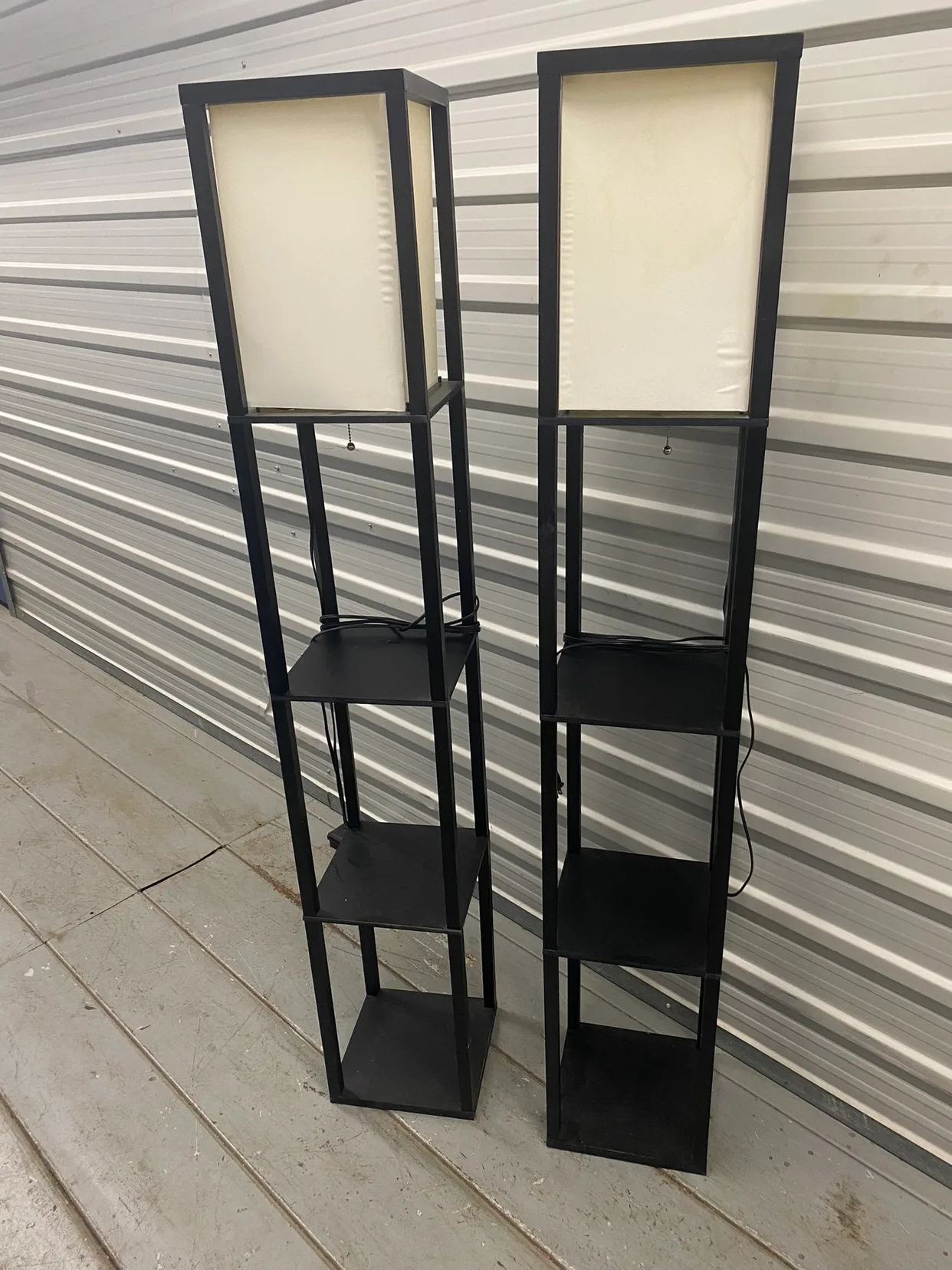Black Floor Lamps with Shelves (free delivery Toronto) thumbnail