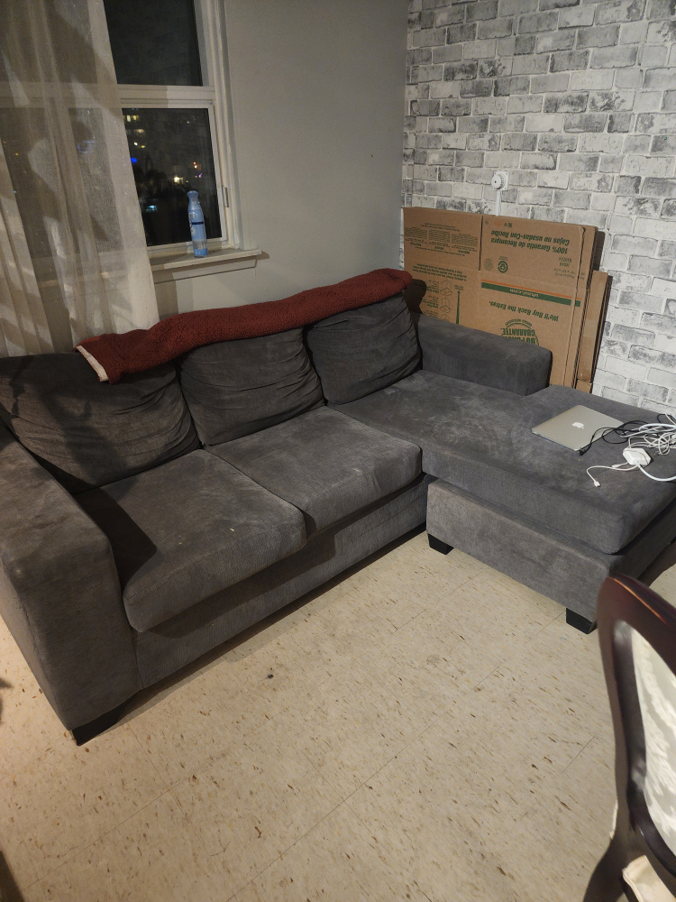 Grey Sectional Sofa with Ottoman - photo 4