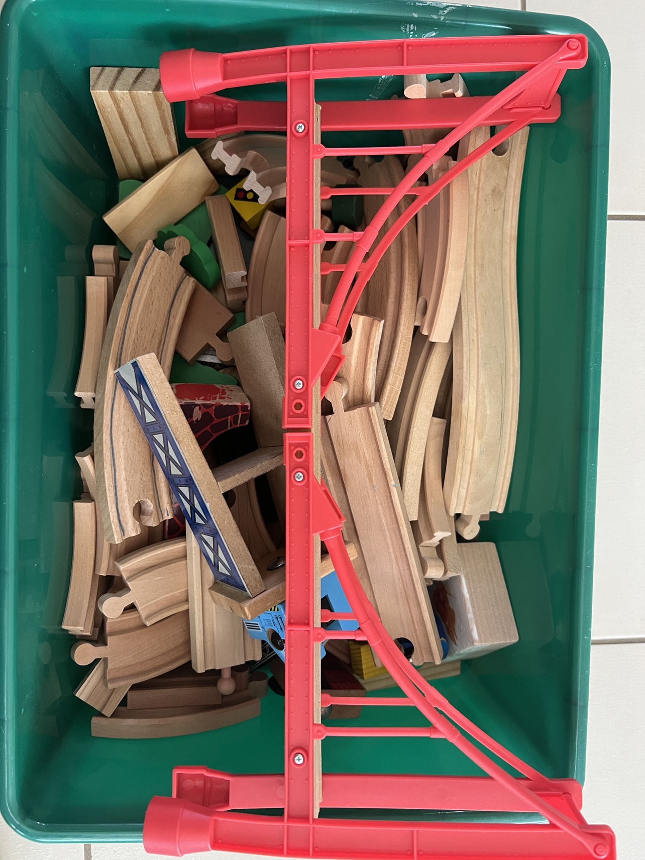 Wooden Train Track Set