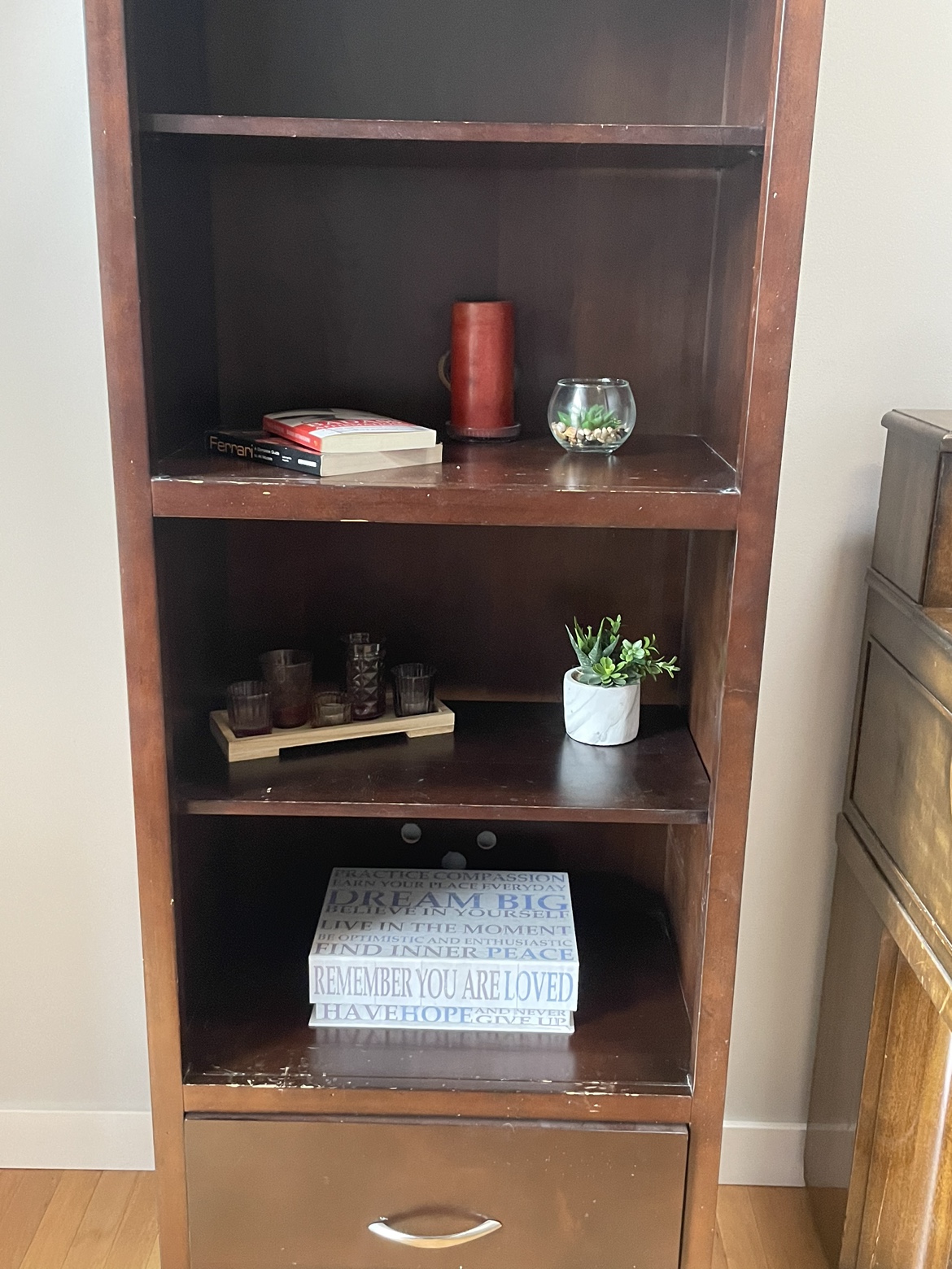 Brown Bookcases with Drawer - photo 4