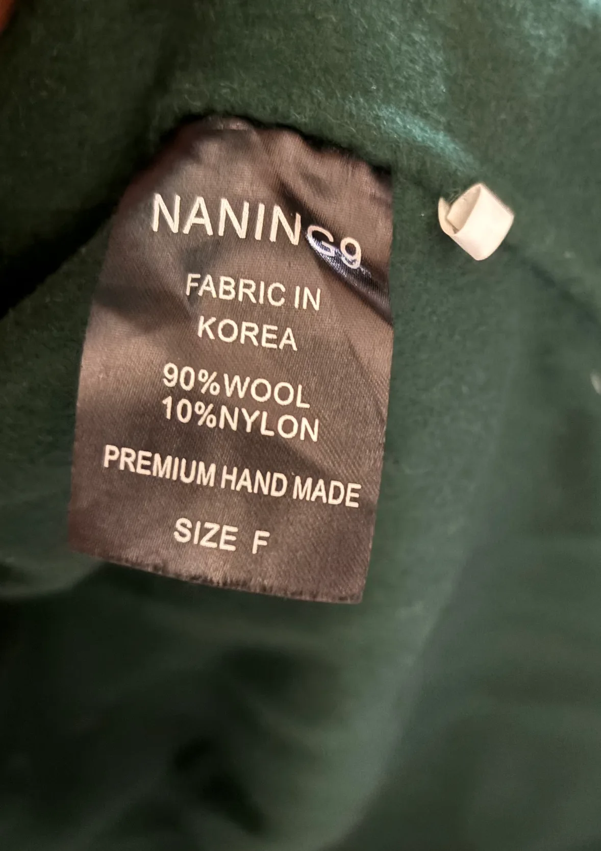 Wool Green Hooded oversized Coat with Belt One Size image indicator(7)