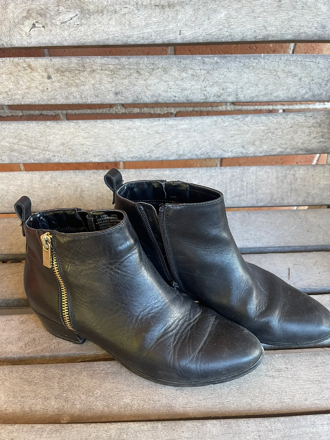 Black Leather Ankle Boots #freecycle thumbnail