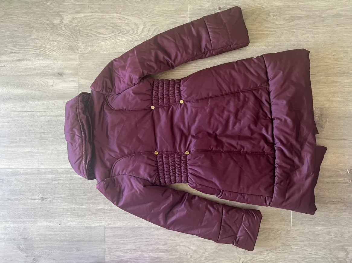 Miss Sixty Burgundy Puffer Jacket Size 4 Years image indicator(10)