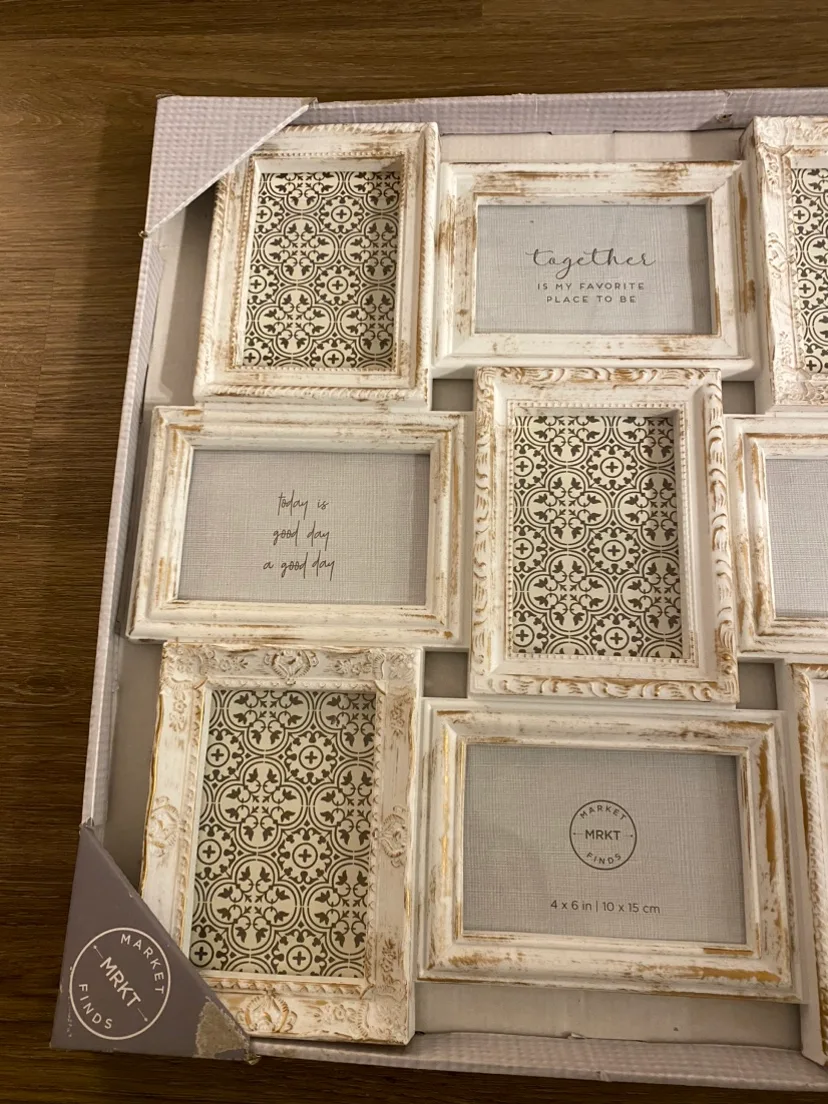 White Collage Picture Frame image indicator(2)