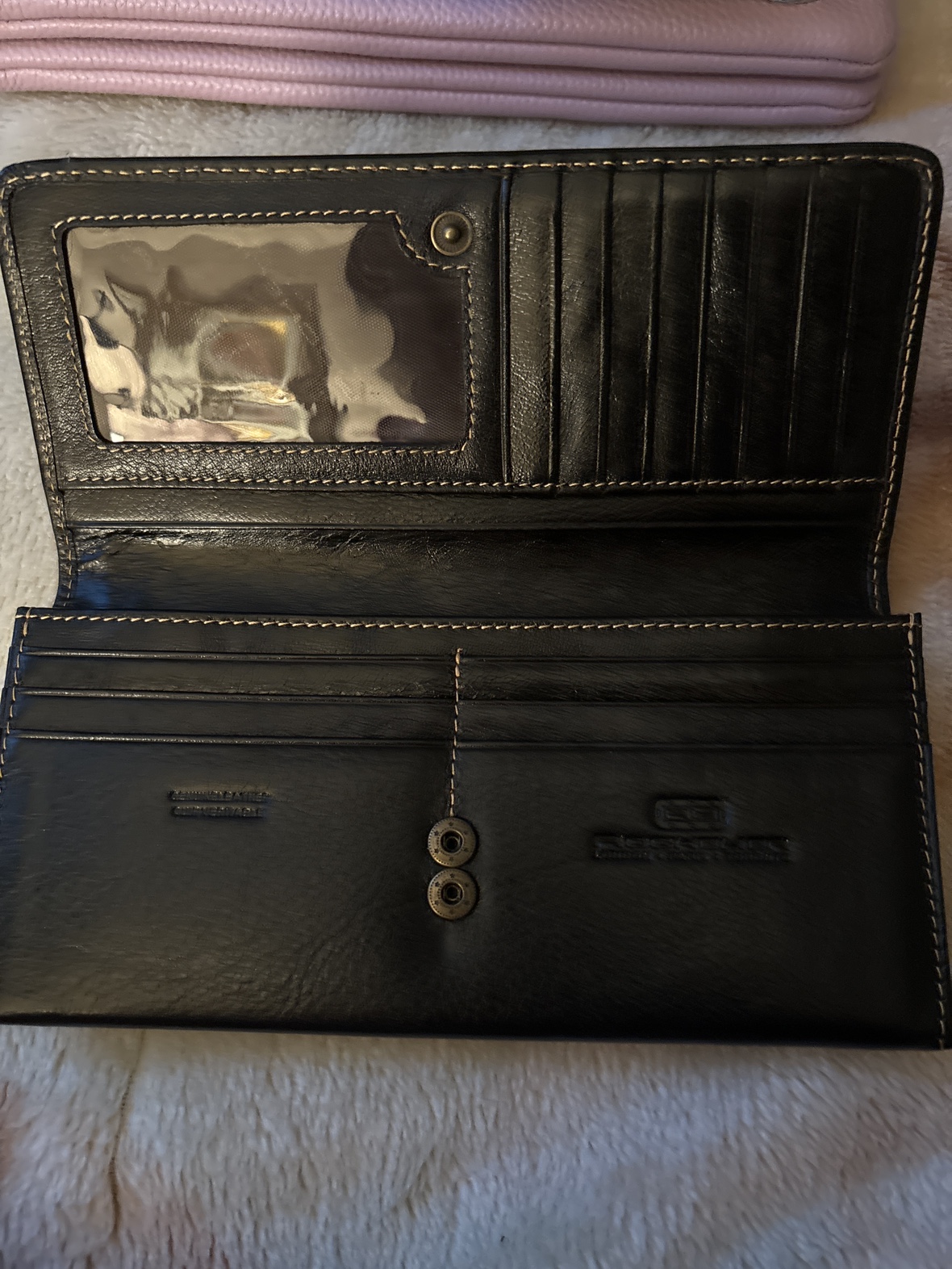Black leather lady wallet new